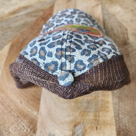 McIntire Saddlery Brown Cheetah Trucker Hat - Picture 2 of 2